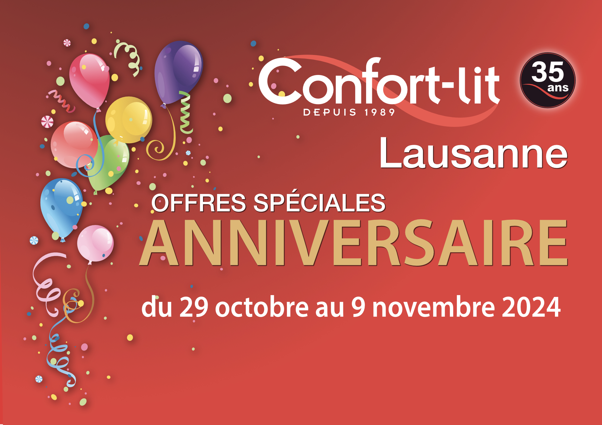 Anniversaire Confort-Lit LAUSANNE