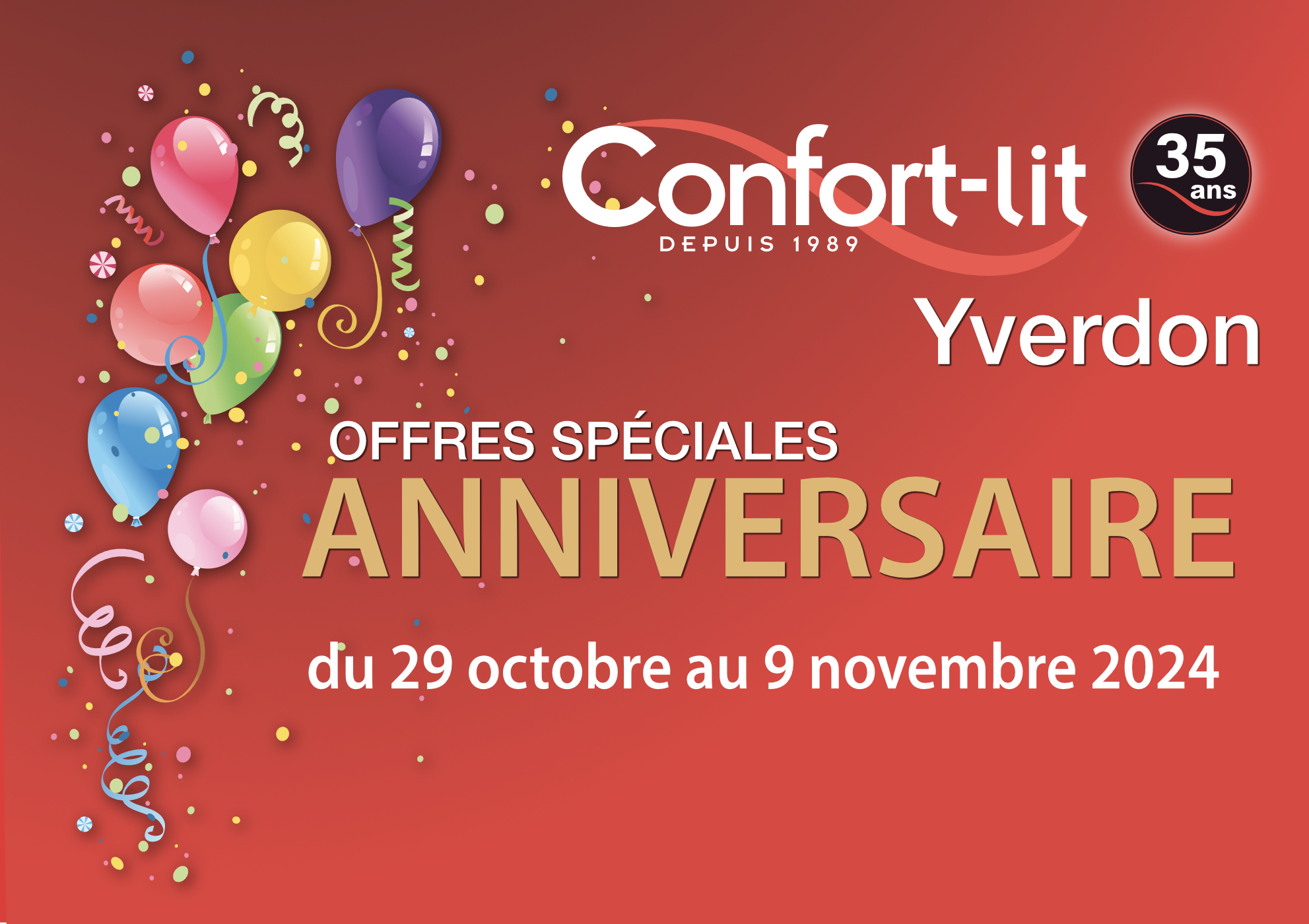 Anniversaire Confort-Lit YVERDON